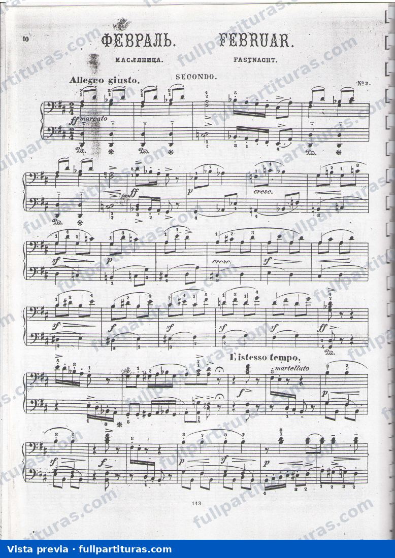Solo piano: Febrero — preview