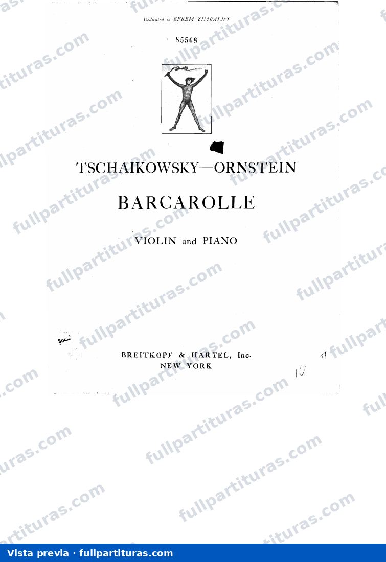 Junio - Barcarola para violín y piano: Piano — preview