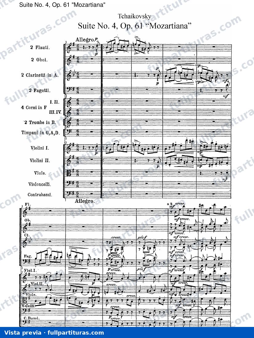 Suite Nº 4 Op. 61 Mozartiana — preview