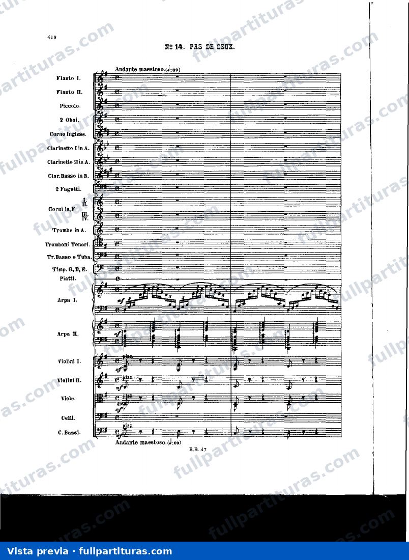 Act II, No.14. Pas de Deux, Variaciones y Coda — preview