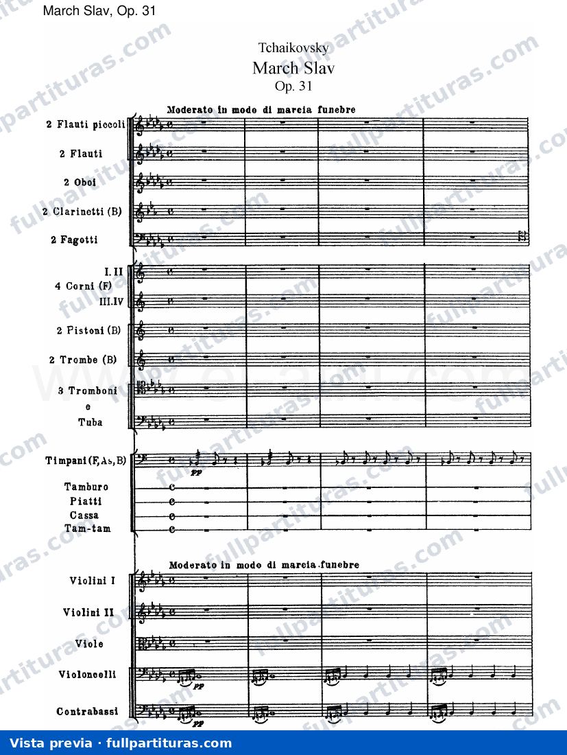 Marcha Eslava Op.31 — preview