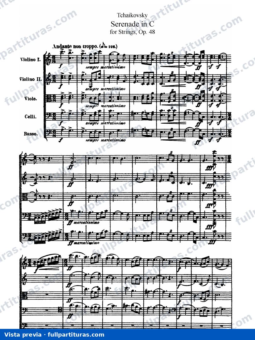 Serenata de cuerdas Op. 48 — preview
