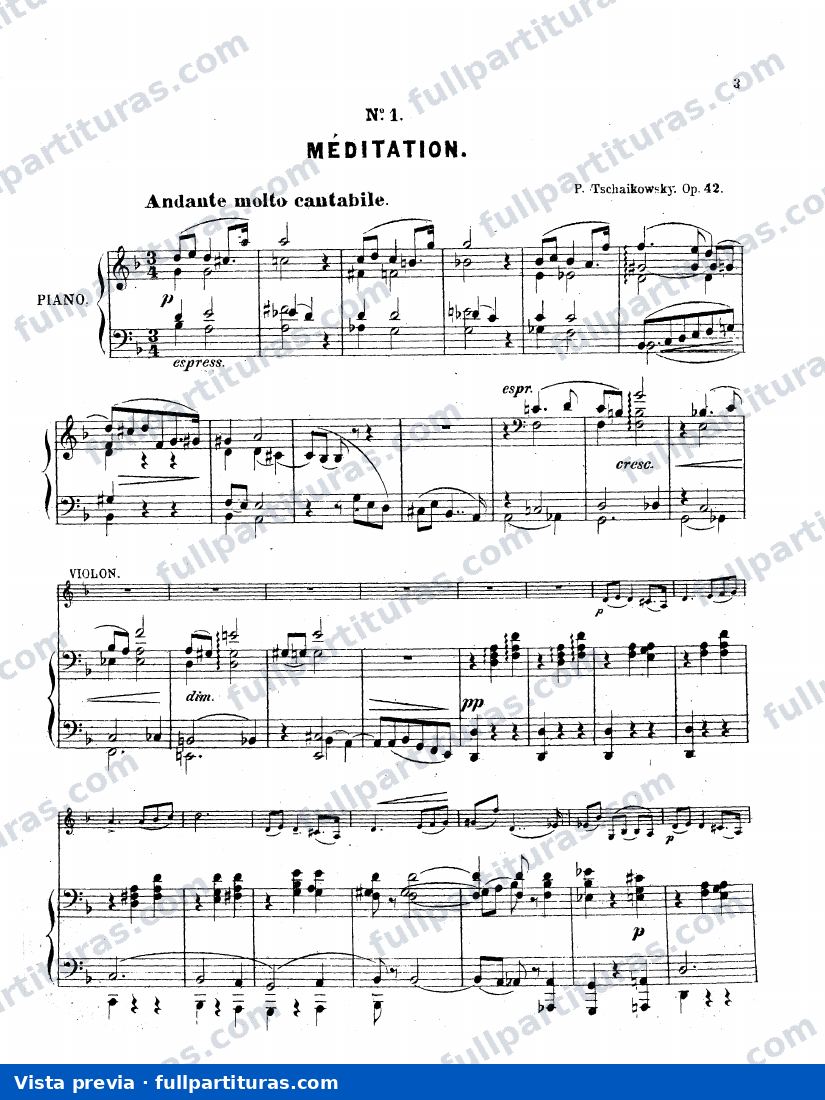 Meditación Op. 42 — preview
