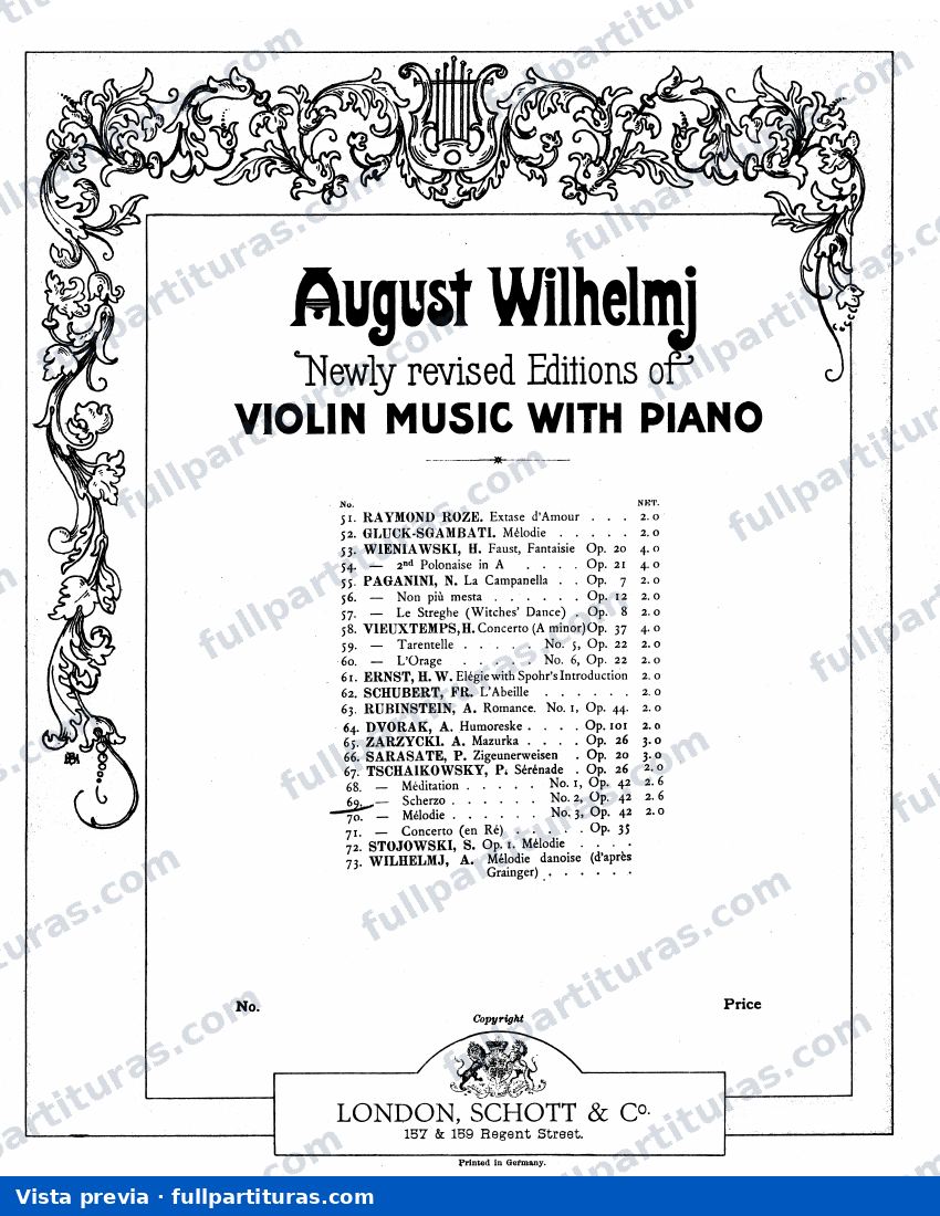 Souvenir d'un lieu cher, Op.42: Parte del violín (2) — preview
