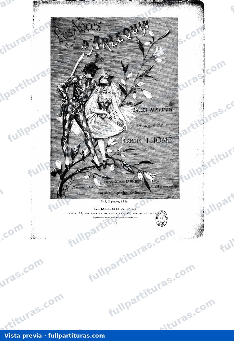 Les noces d’Arlequin, Op.73 — preview