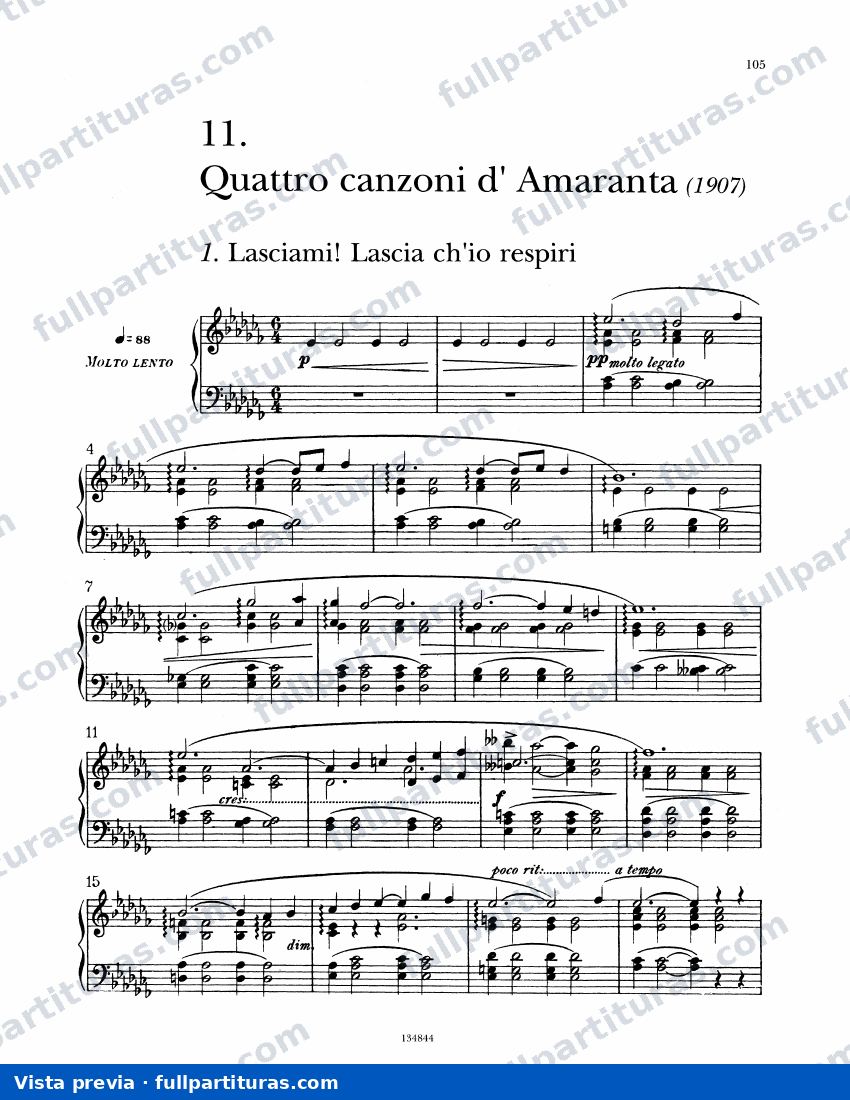 4 Canzoni d'Amaranta — preview