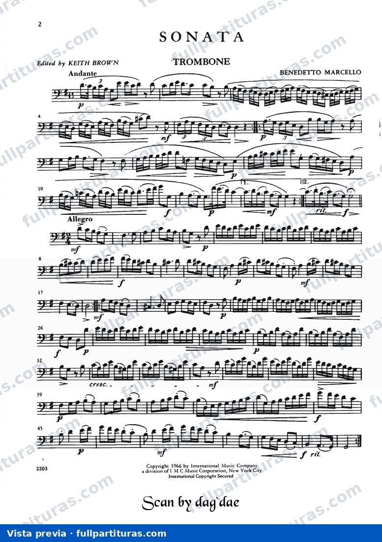 Sonata Nº 5 Trombón y Piano — preview