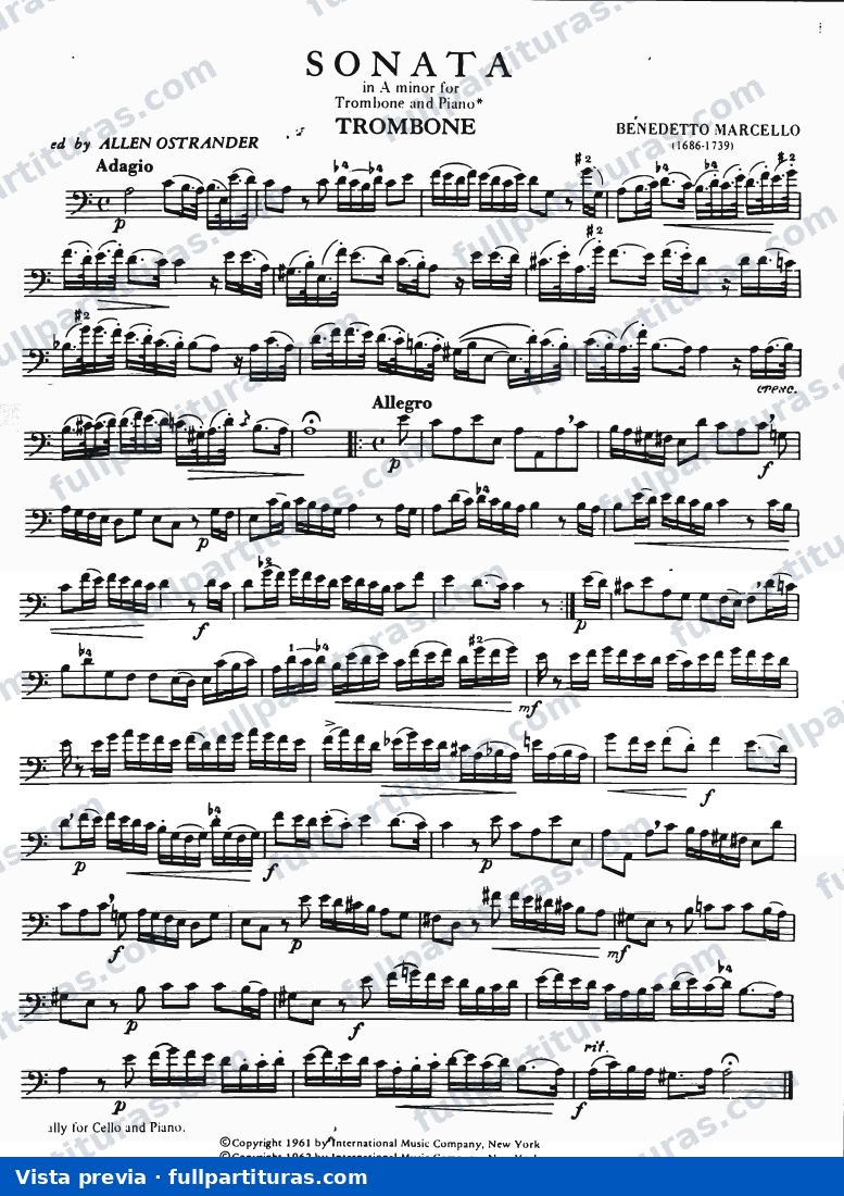 Sonata Nº 6 Trombón y Piano — preview