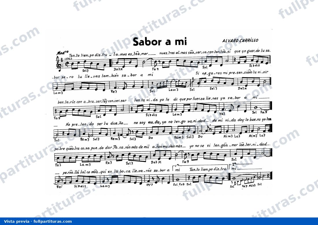 Sabor a mí — vista previa