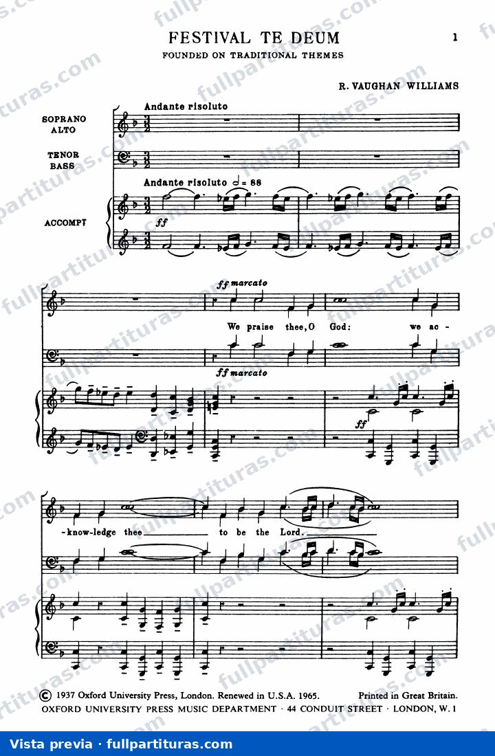 Festival Te Deum — preview