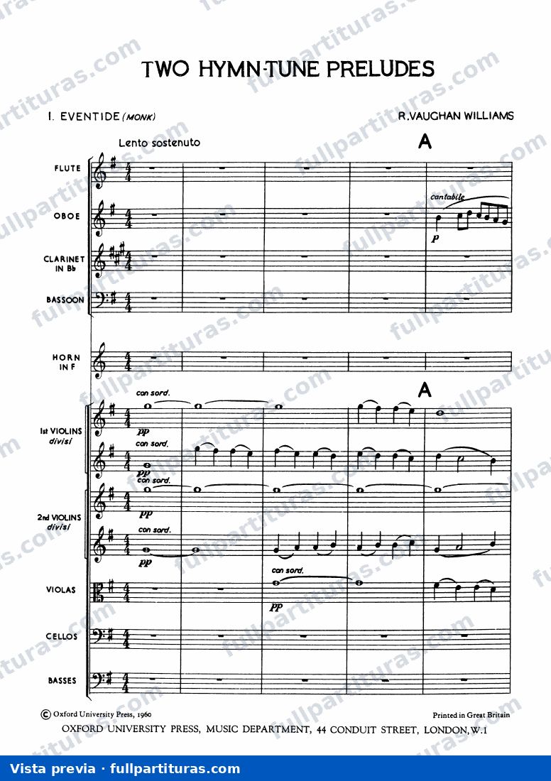 Hugh the Drover: 2 Hymn-Tune Preludes — preview