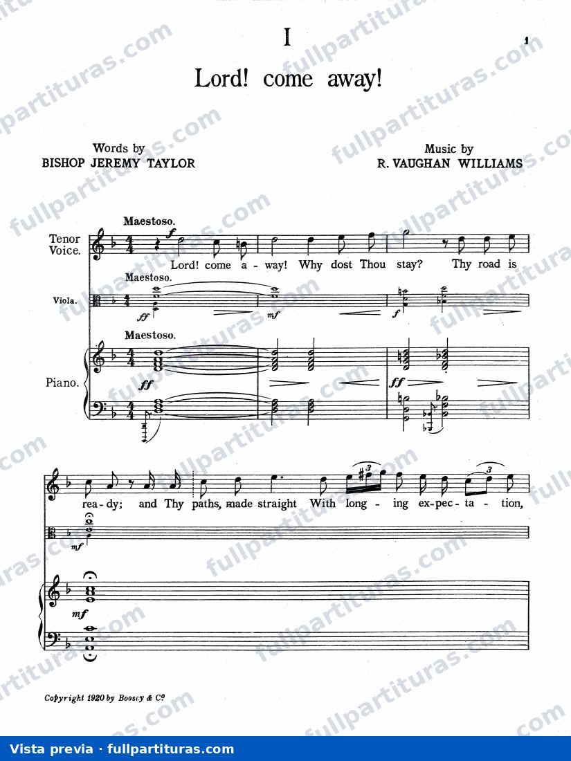 Hugh the Drover: 4 Hymns — preview