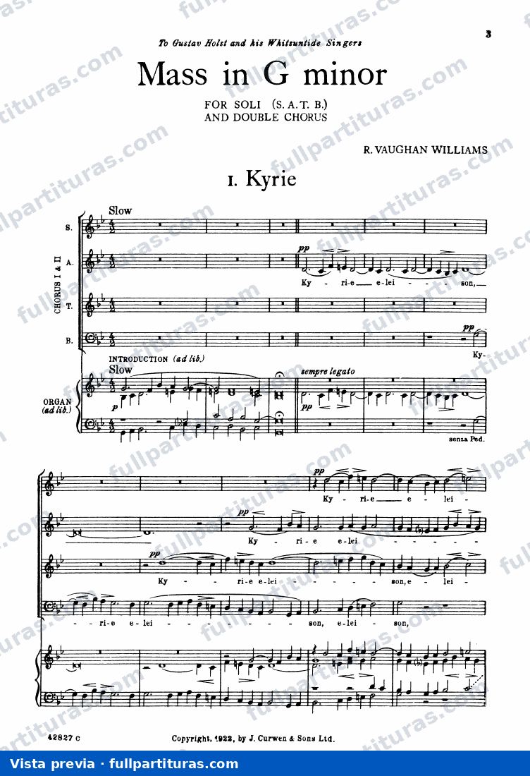 Mass in G minor — preview