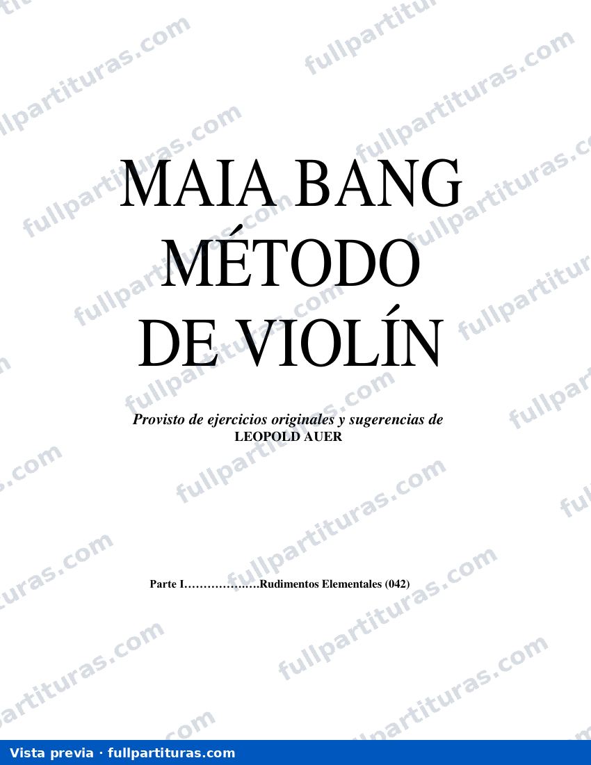 Maia Bang Violin Method Part I — vista previa