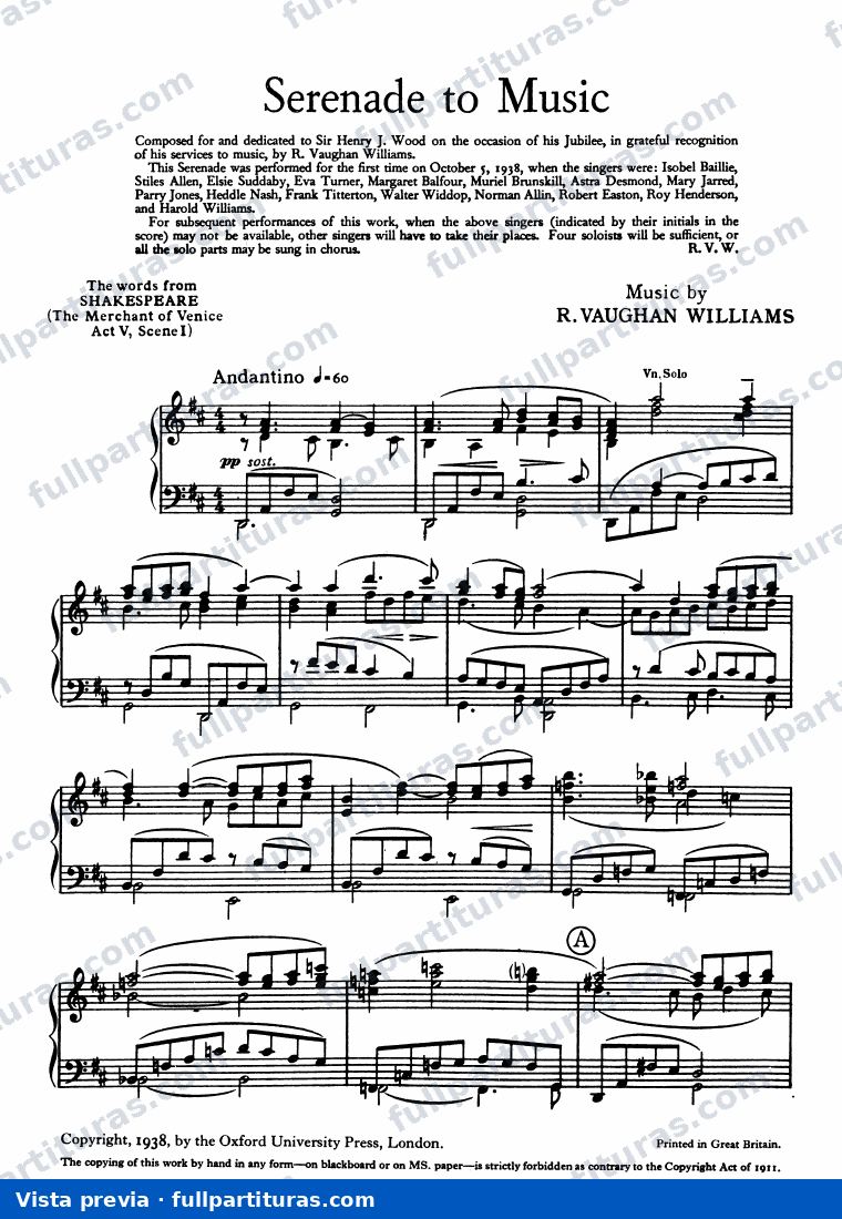 Serenade to Music — preview