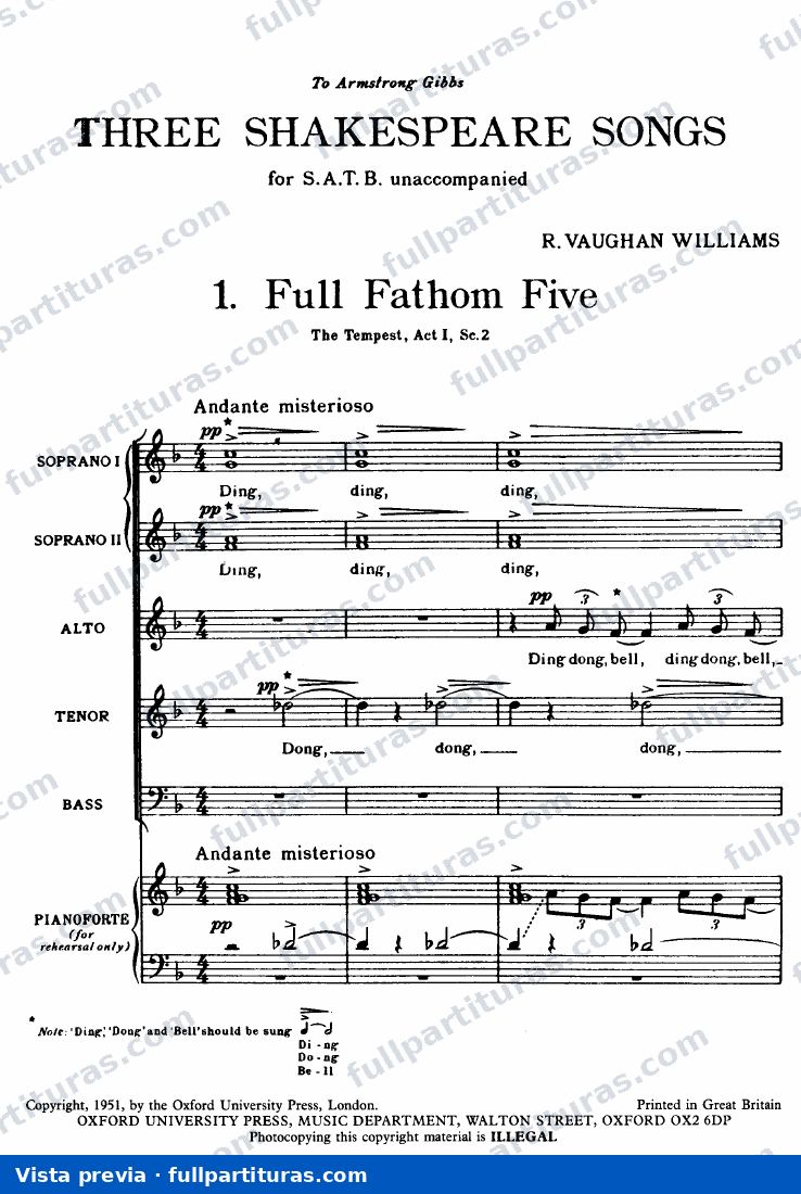 3 Shakespeare Songs — preview