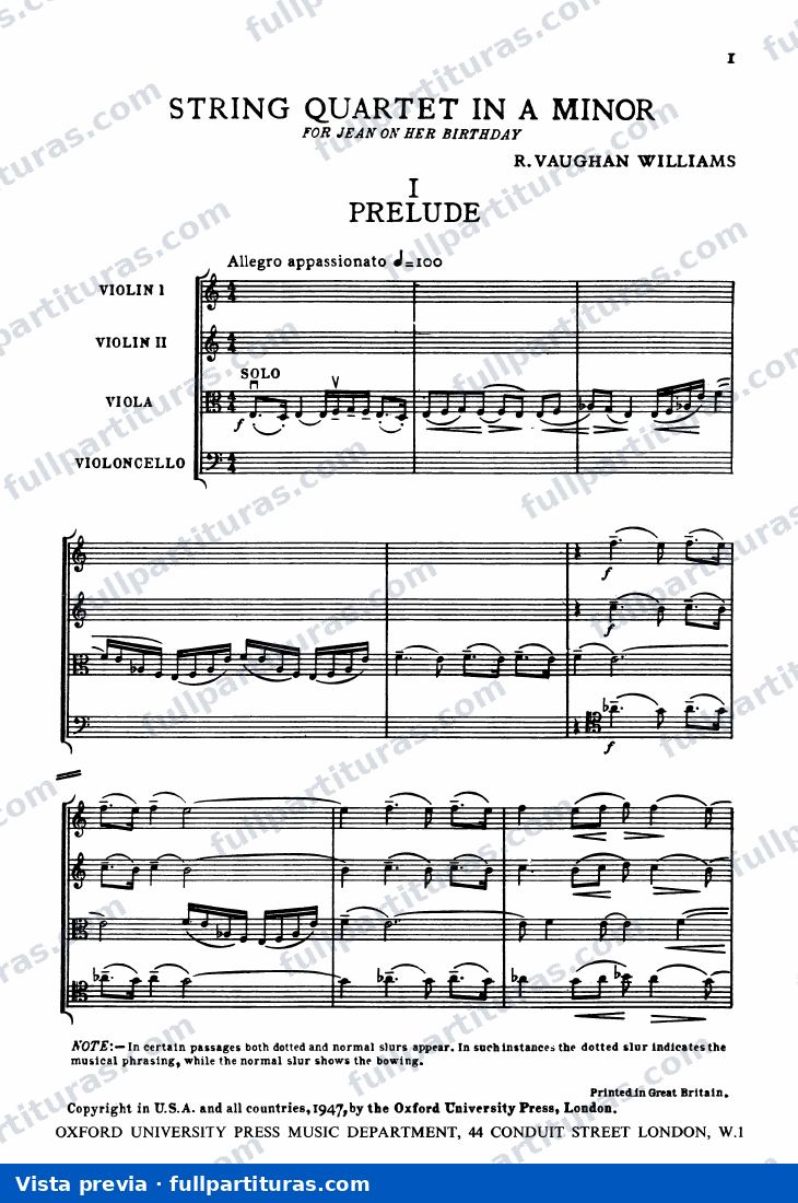 Sir John in Love: String Quartet No.2 — preview