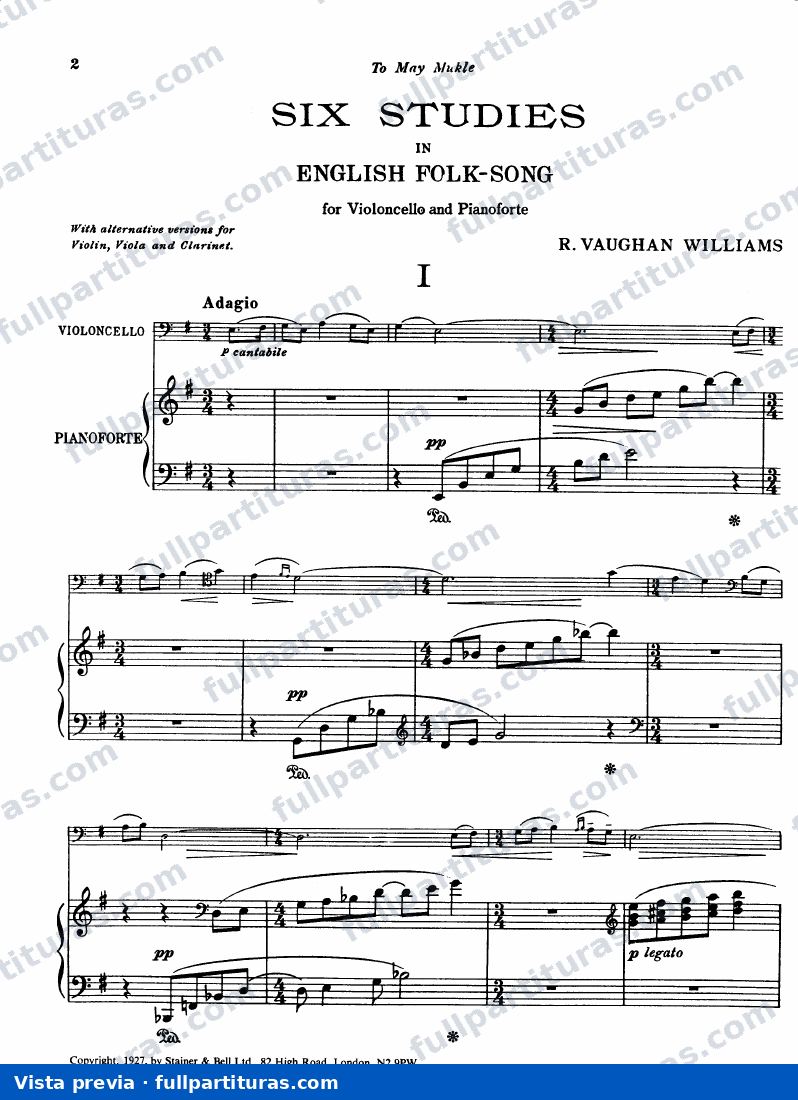 6 Studies in English Folksong — preview