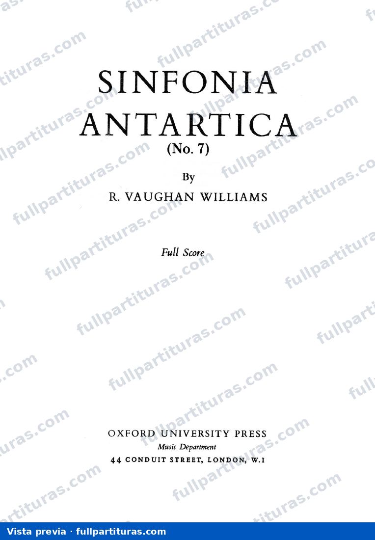 Sinfonia Antarctica (Symphony No.7) — preview