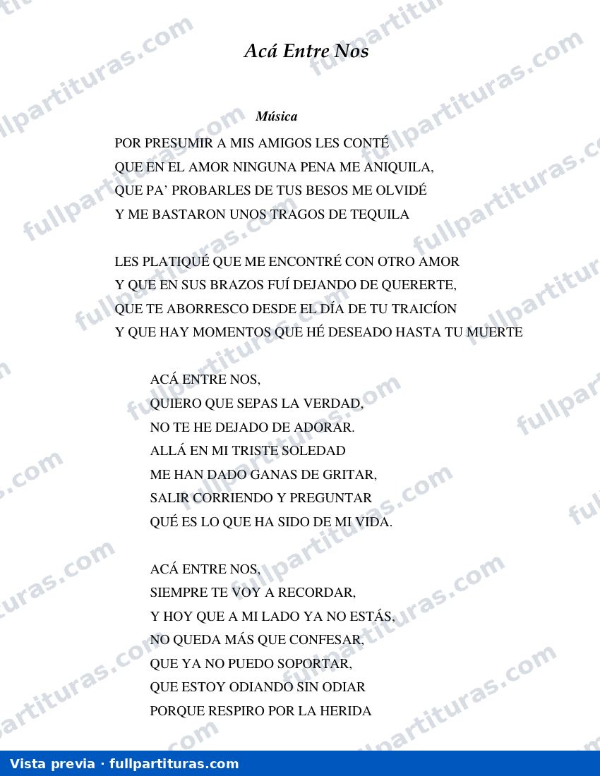 Acá entre nos — vista previa
