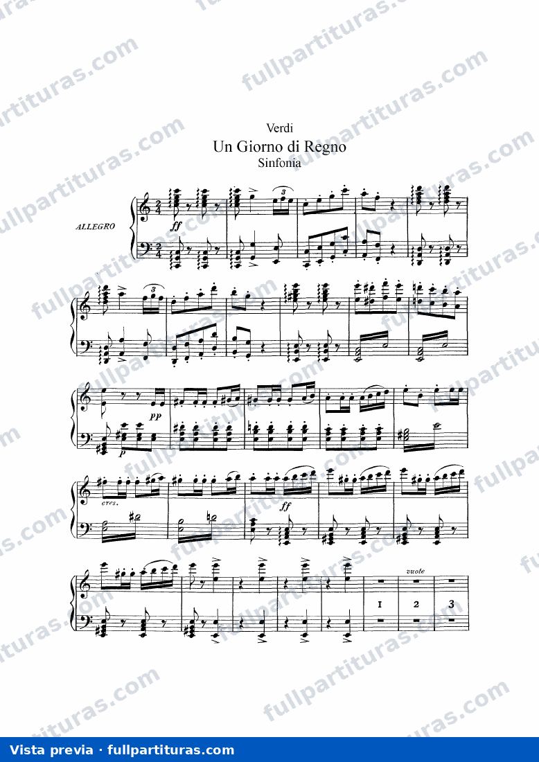 Versión con Piano: Un Giorno di Regno — preview