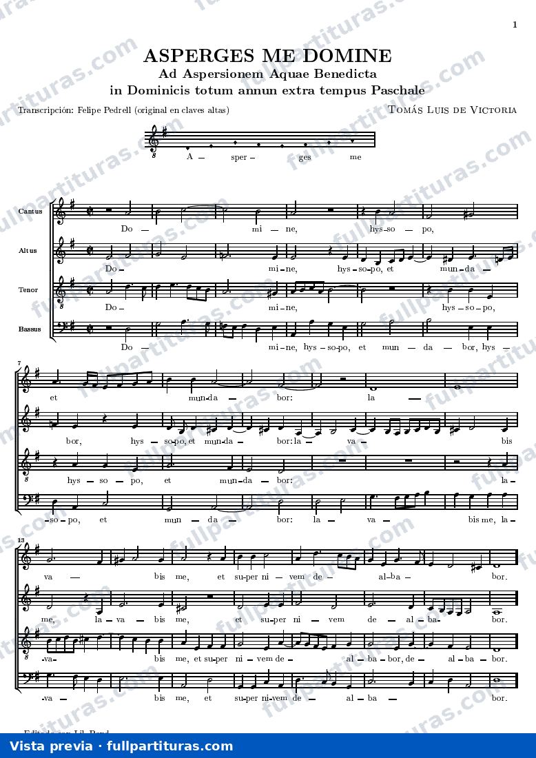 Asperges me, Domine — preview