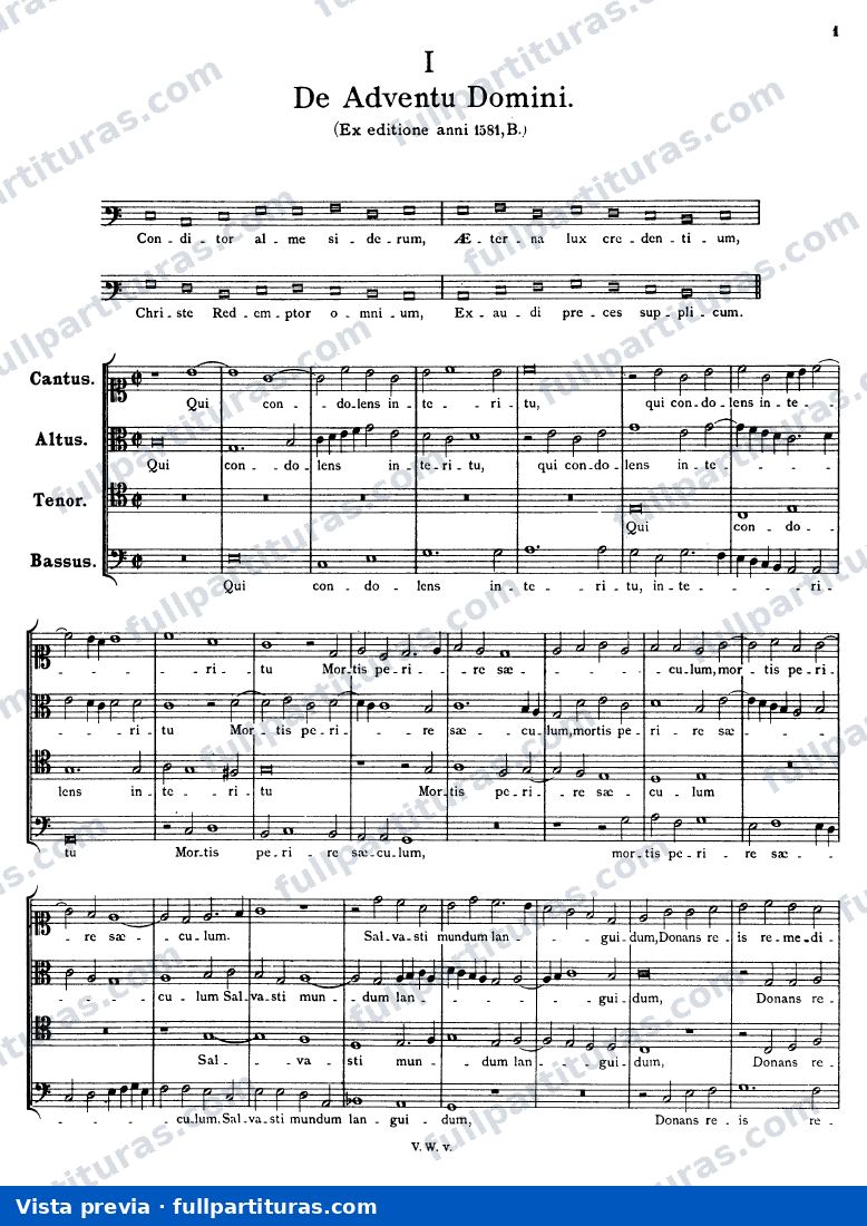 Conditor alme siderum — preview