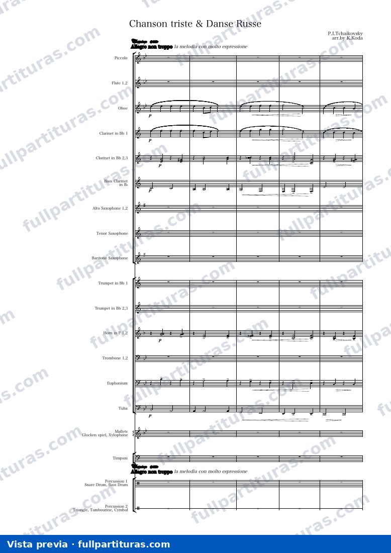 Tchaikovsky: Canción Triste y Danza Rusa — preview