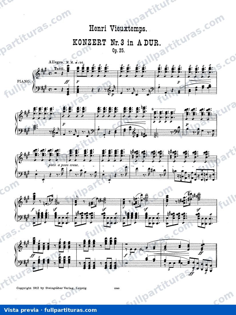 Concierto para Violin Nº 3 op. 25 en A Mayor — preview