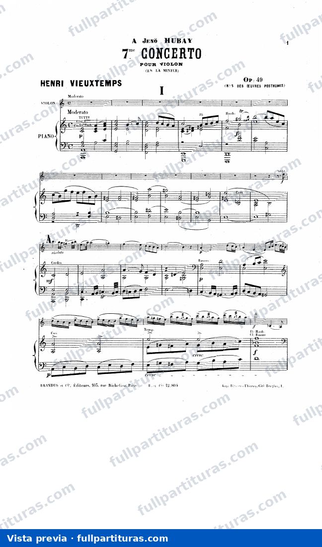 Concierto para Violín nº 7 en La menor op.49 — preview