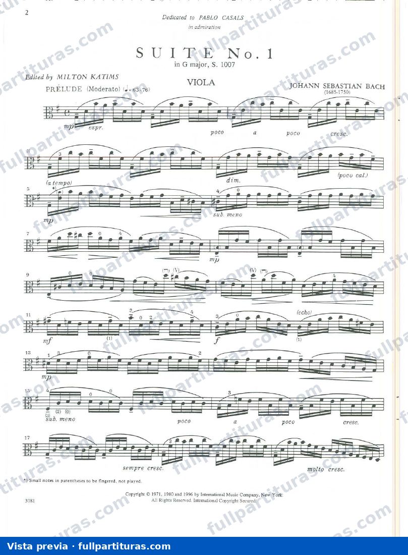 Seis Suites para Cello -1007 - 1012 — preview