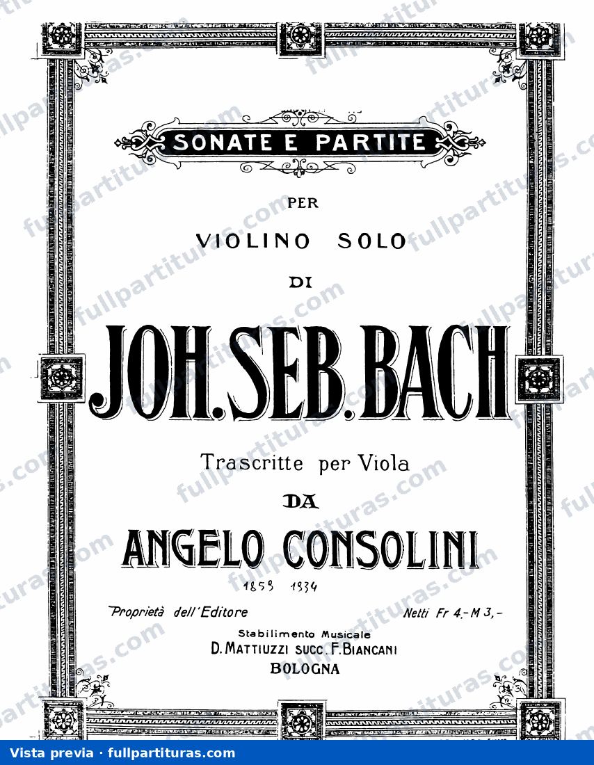 Sonate e Partite for Viola — preview