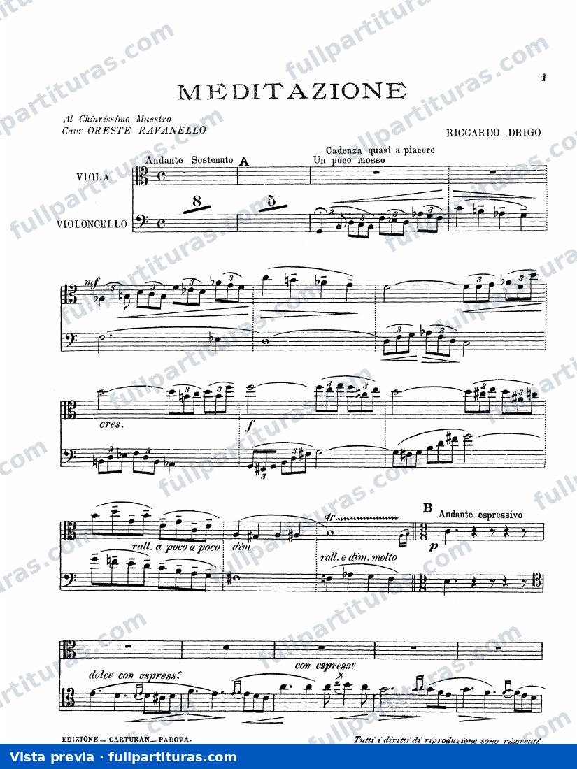 Meditation paraViola, Cello y Piano — preview