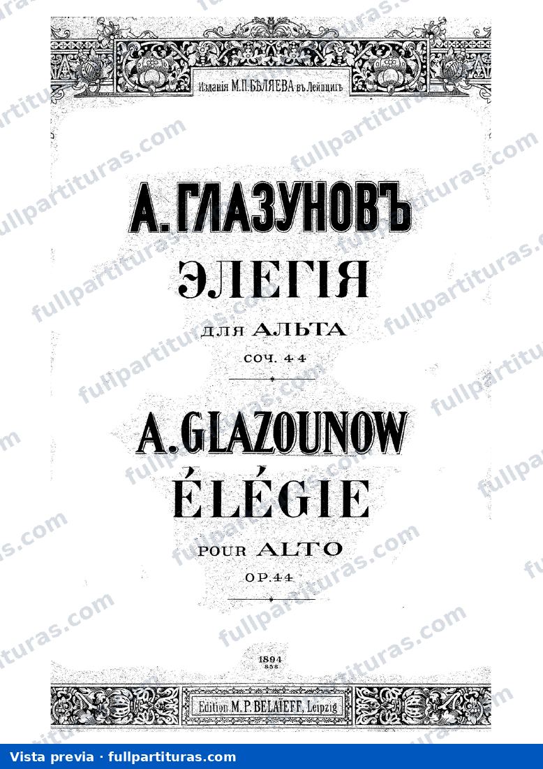 Elegía op. 44 — preview