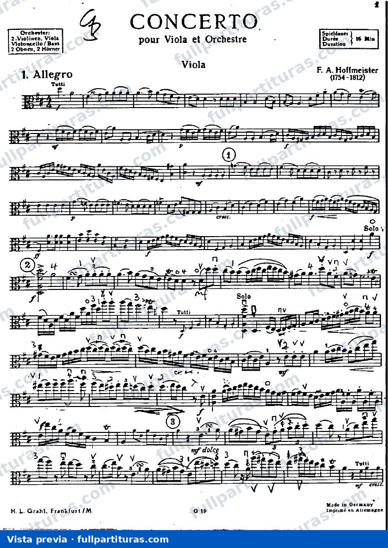 Concierto para Viola en D — preview