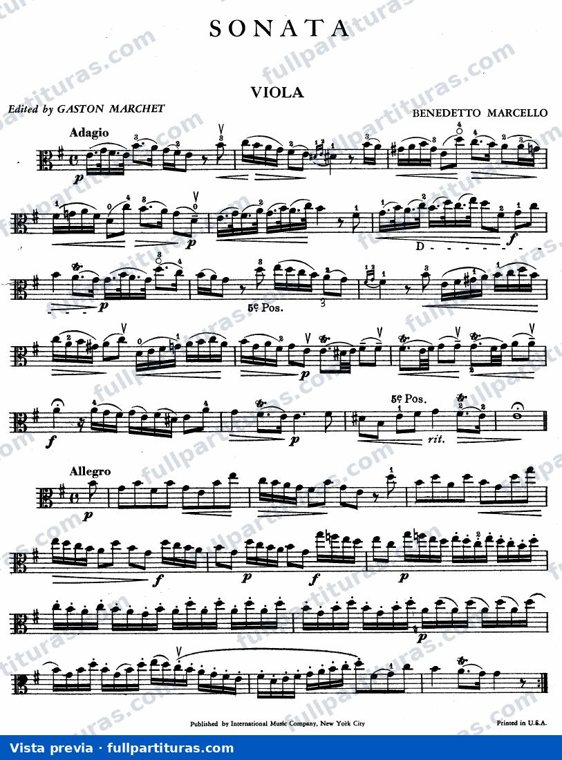 Marcello: Sonata en E m — preview