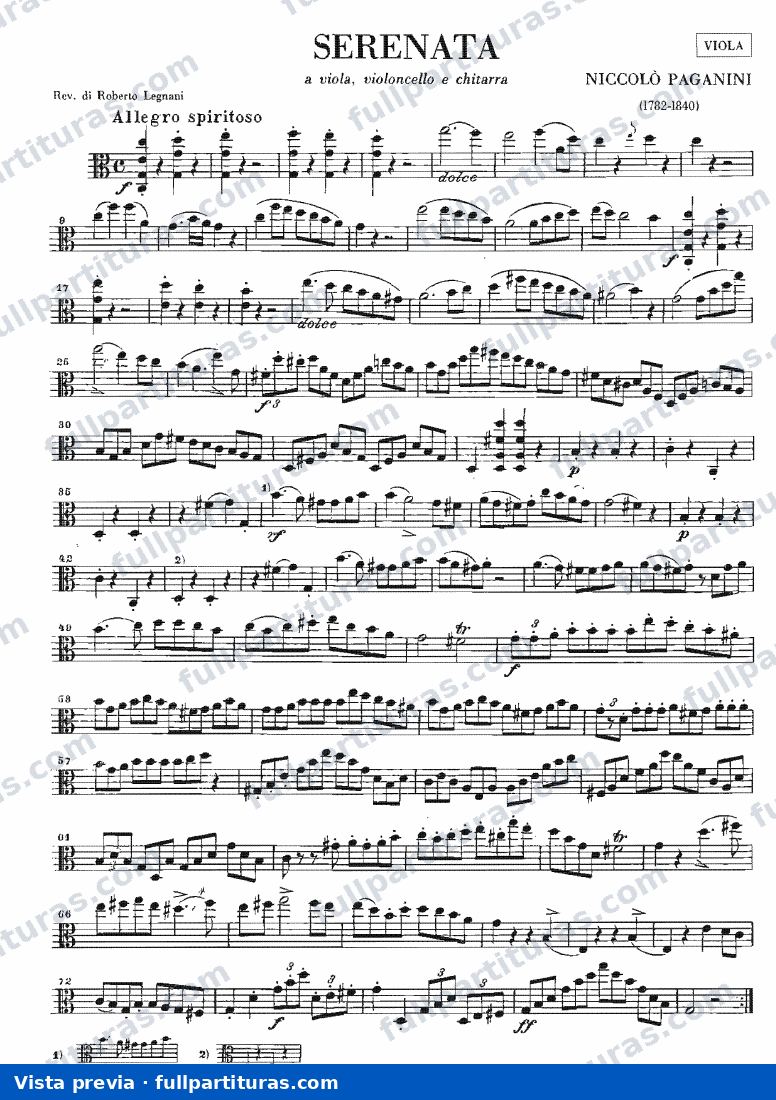 Serenata a Viola, Violoncello e Chitarra en Do — preview