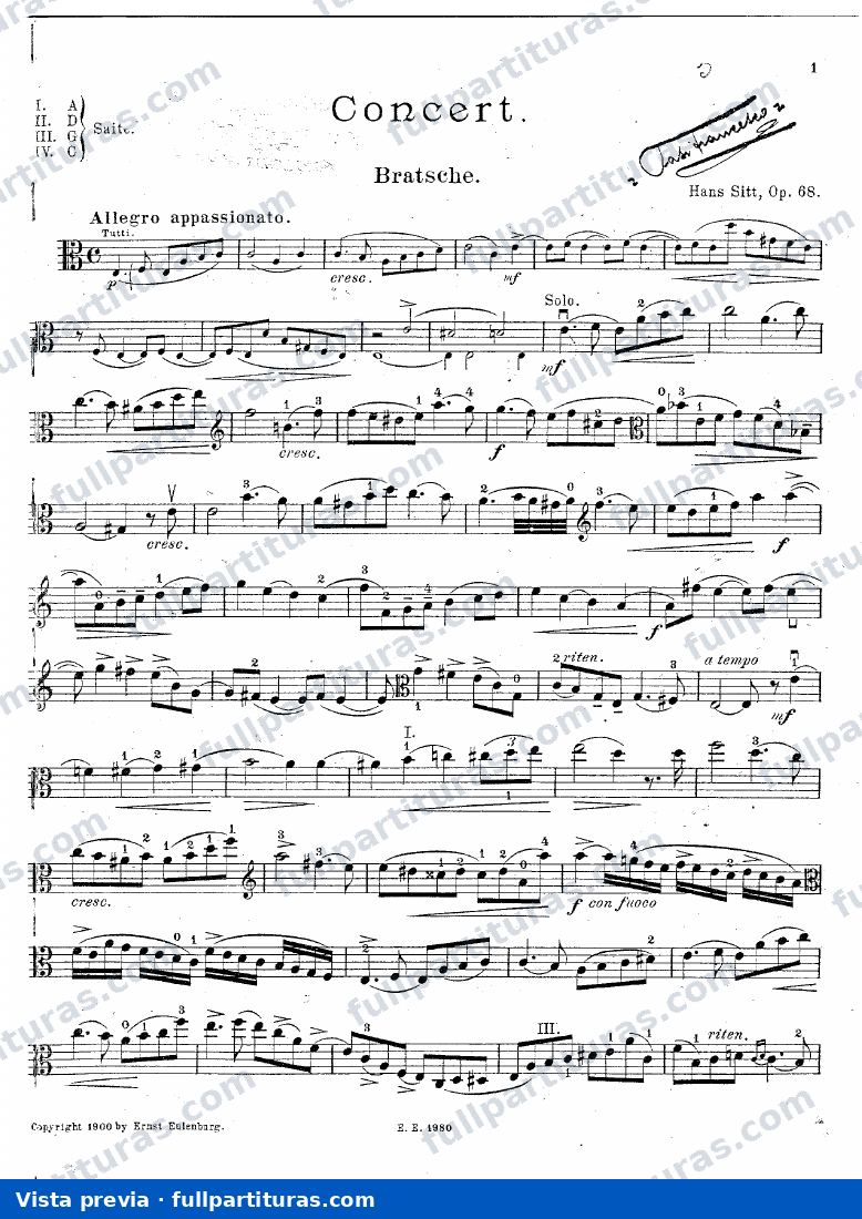 Conciertopara Viola Op. 68 — preview
