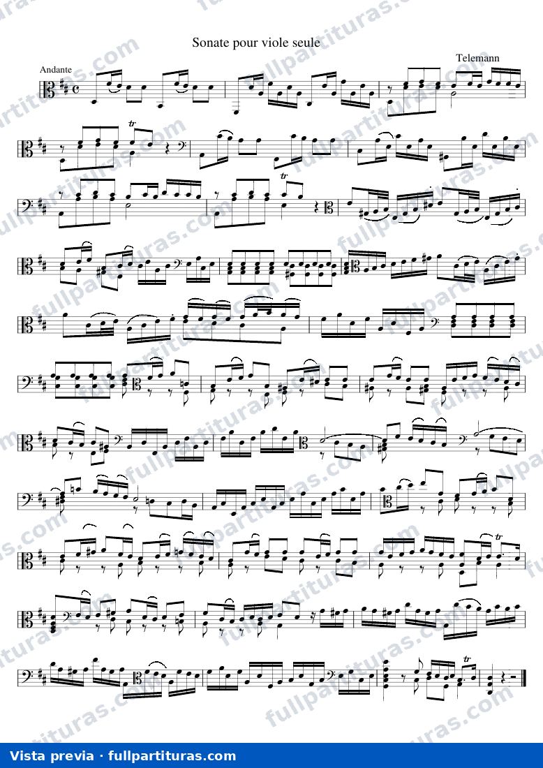 Sonata para Viola solista — preview
