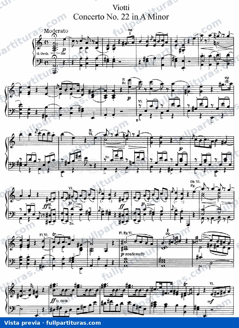 Concierto para Violín Nº 22: Partitura — preview