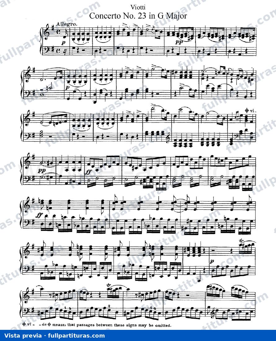 Concierto para Violín Nº 23: Partitura — preview