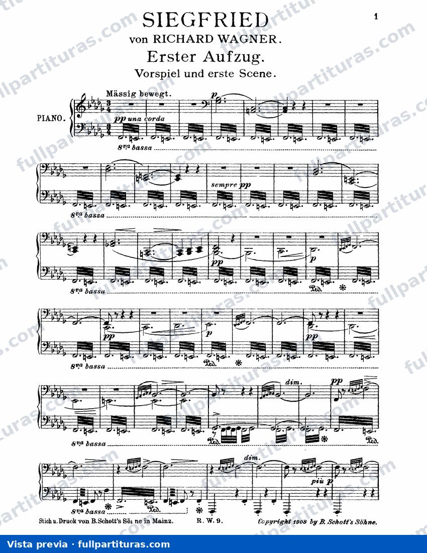 Siegfried Sigfrido: Preludio y Acto I — preview