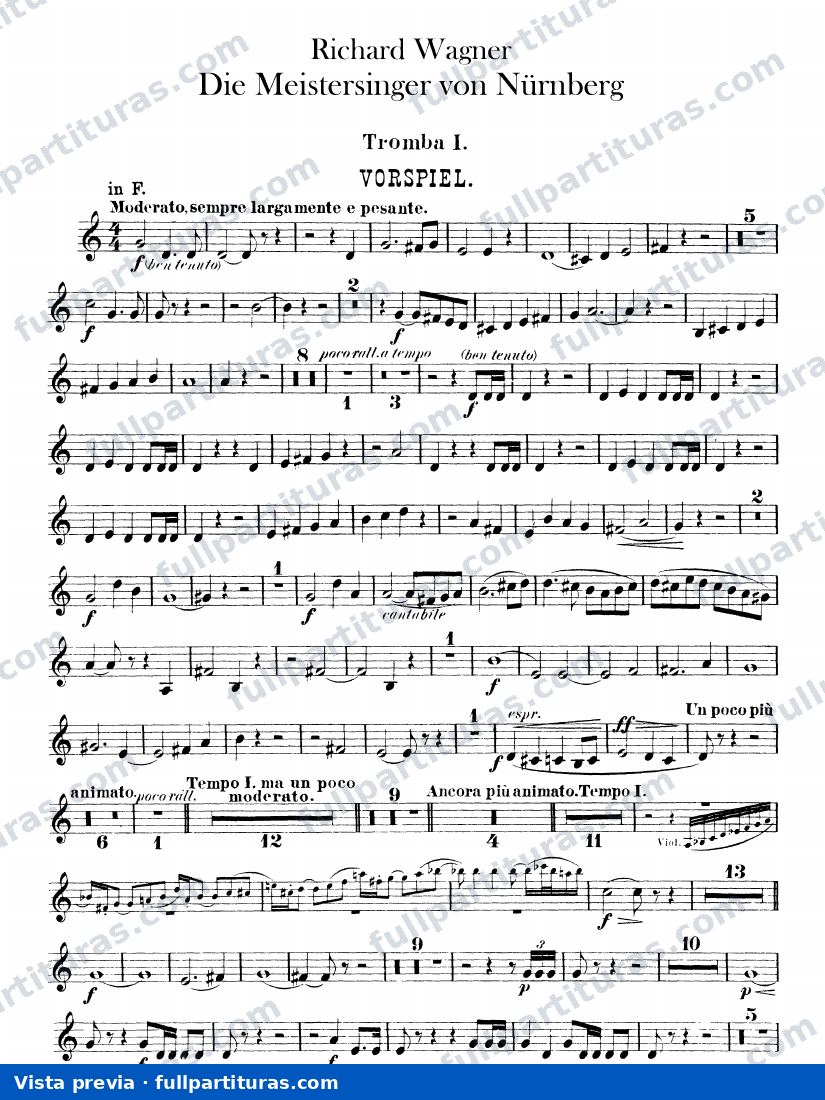Die Meistersinger von Nüremberg Los Maestros Cantores de Nüremberg: Trompetas — preview