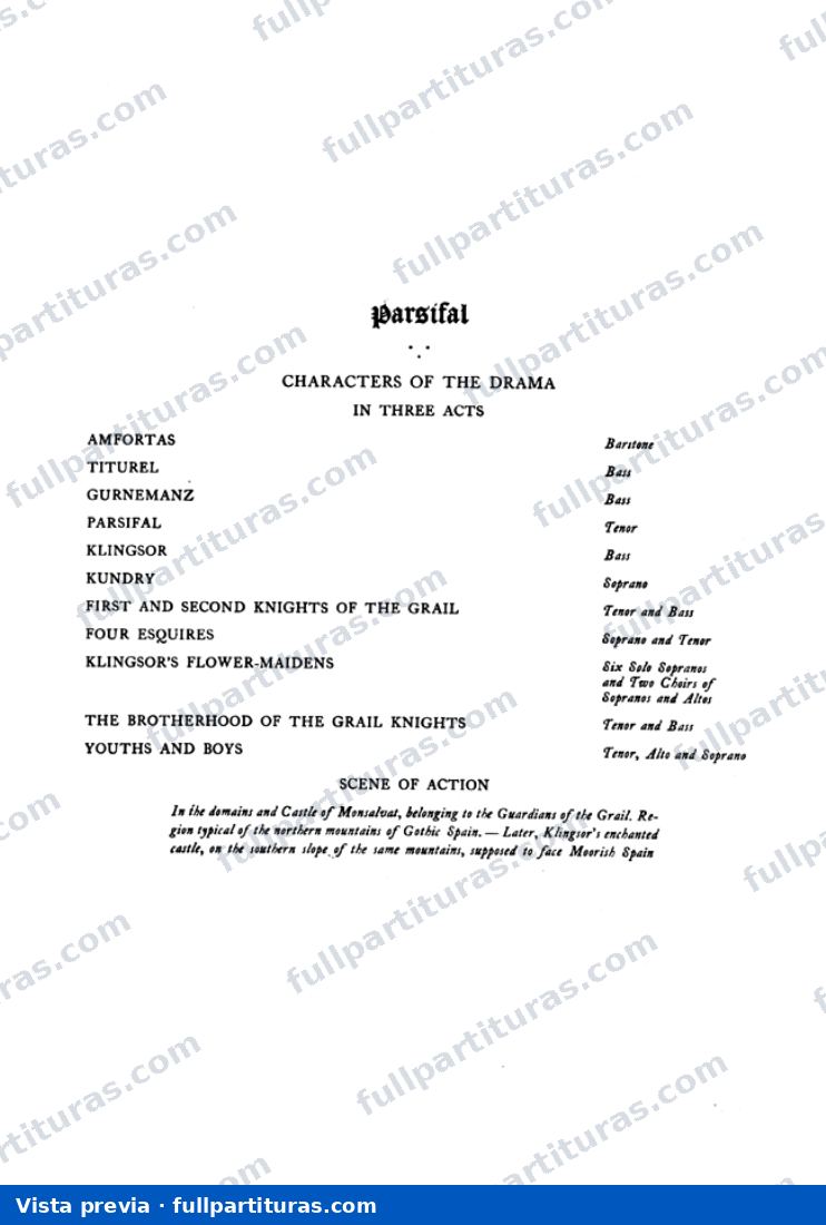 Parsifal: Acto 1 — preview