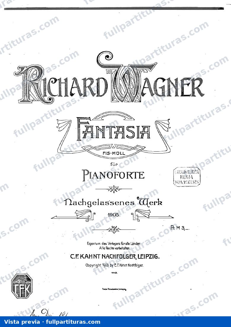Fantasía para Piano Wo 144 — vista previa