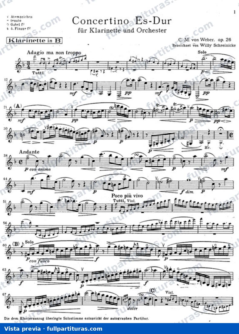 Parte del clarinete — preview