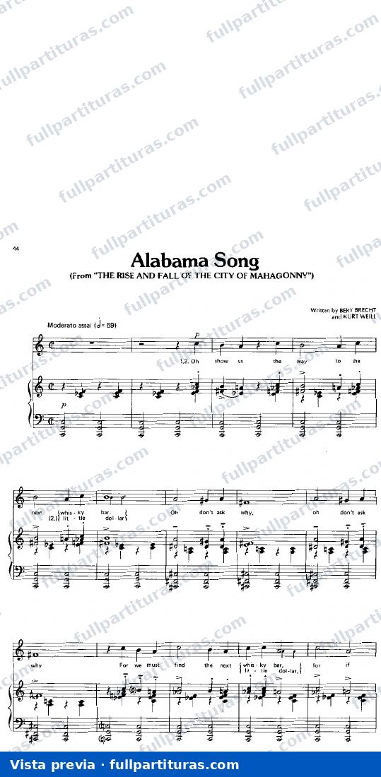 Alabama song — preview
