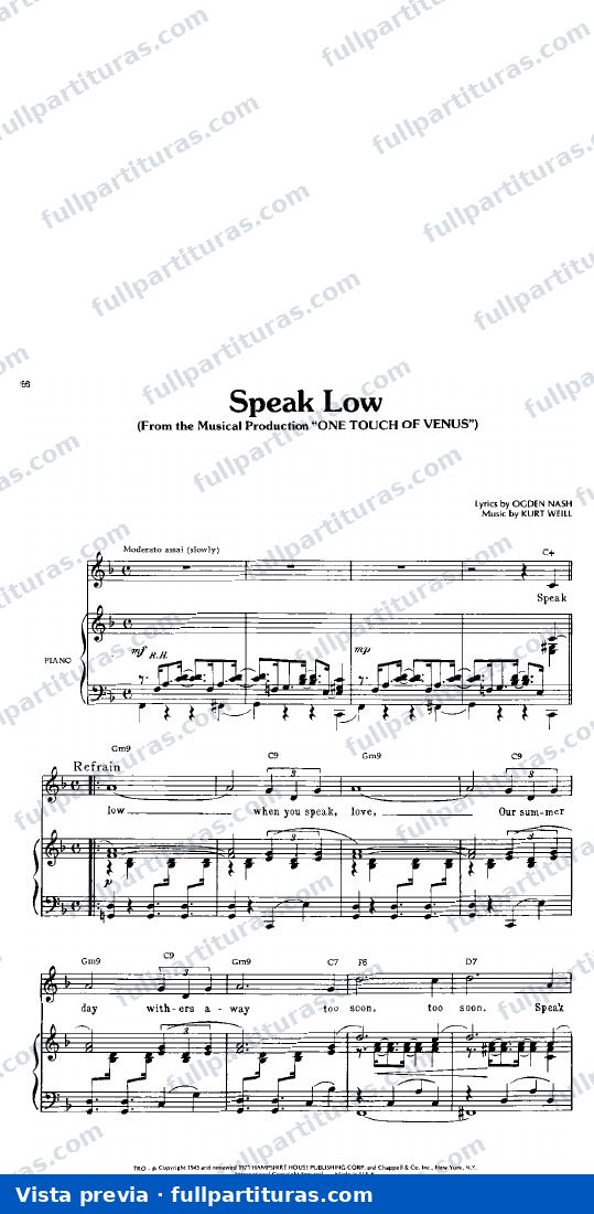 Speak Low — preview
