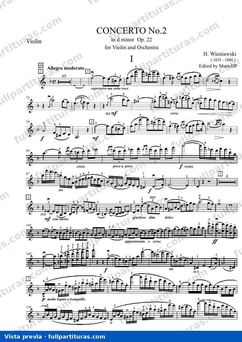 Concierto para Violín Nº 2 Op. 22 — preview