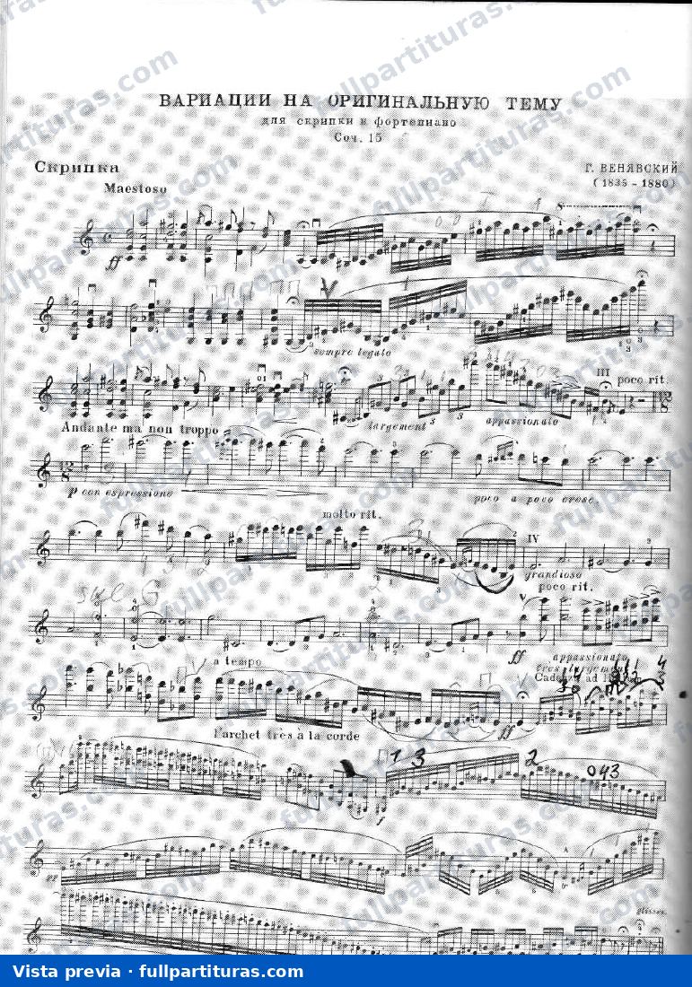 Variaciones sobre un tema original op. 15 — preview
